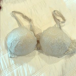 Cosabella lace blue/gray front closure bra